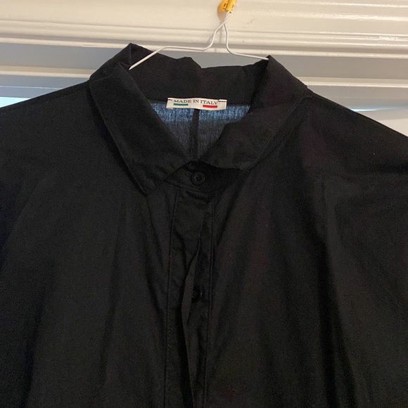 Black Cotton shirt dress size M - Picture 2 of 3